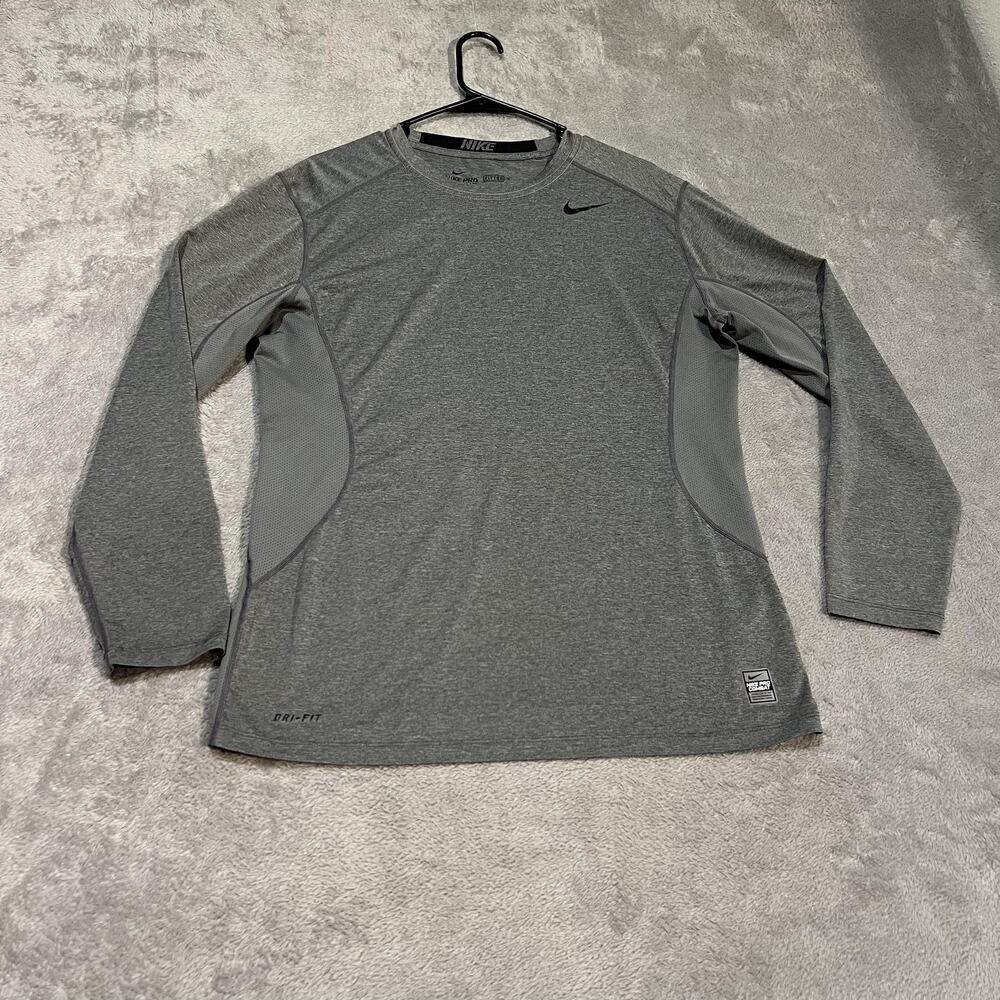 Nike Pro Combat Shirt Mens Large Dri-FIT Fitted Long Sleeve Athletic Training
